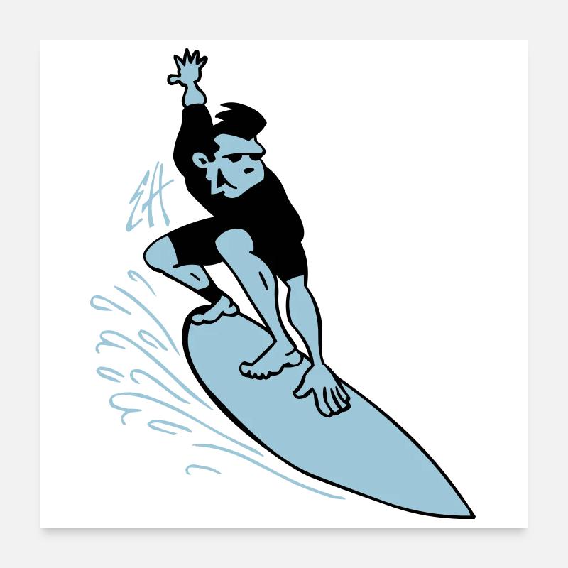 Surfer Poster 60x60 cm
