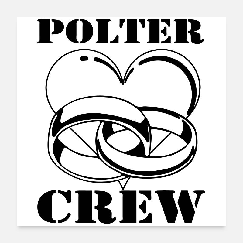 Junggesellenabschied , JGA Polter Crew (25) Poster 60x60 cm
