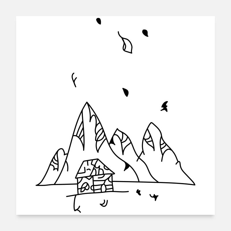 Montagne Poster 60x60 cm