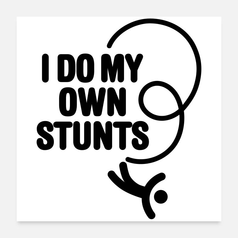 Ich mache meine eigenen Stunts, Bungee-Jumping, Bungee-Jumper Poster 60x60 cm