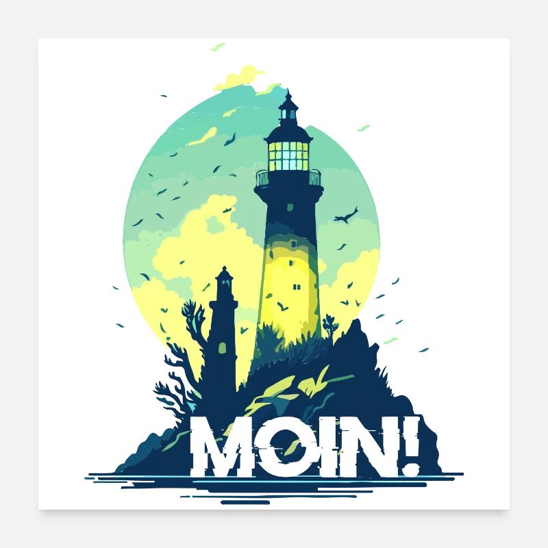 MOIN! Poster 60x60 cm