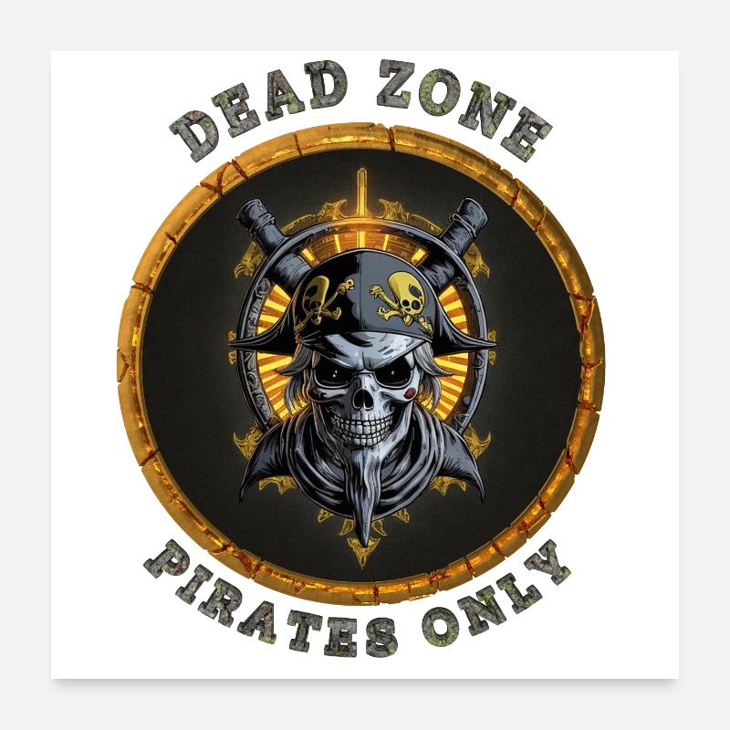 Dead Zone v2 - Poster 60x60 cm - Weiß