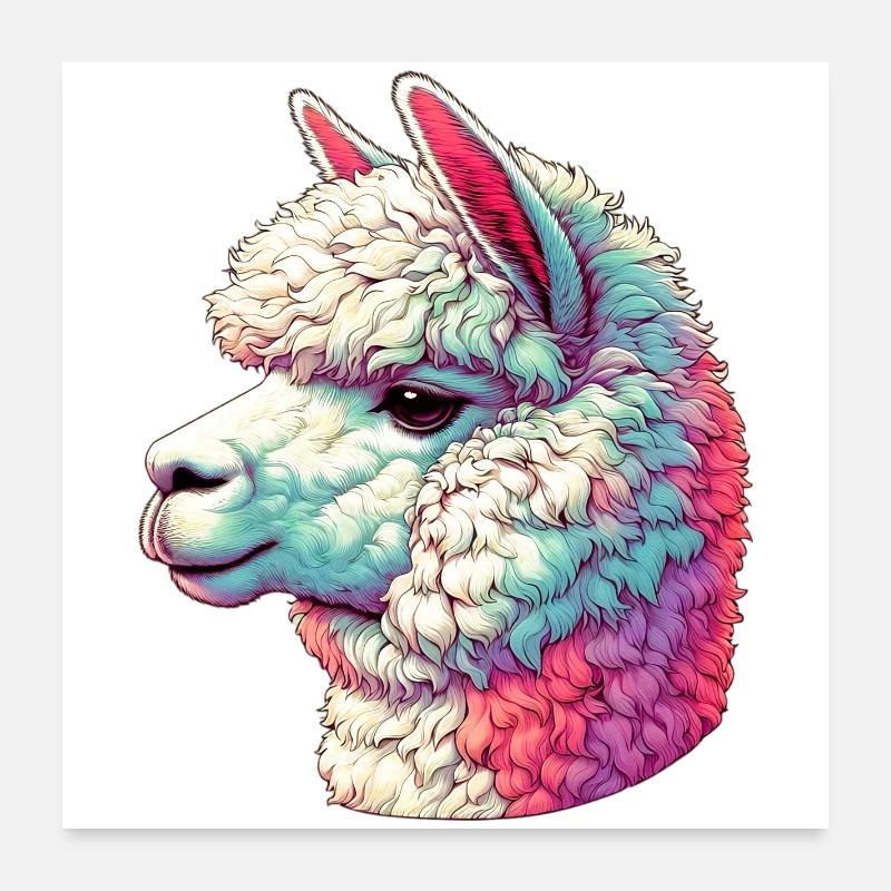 Alpaka Poster 60x60 cm