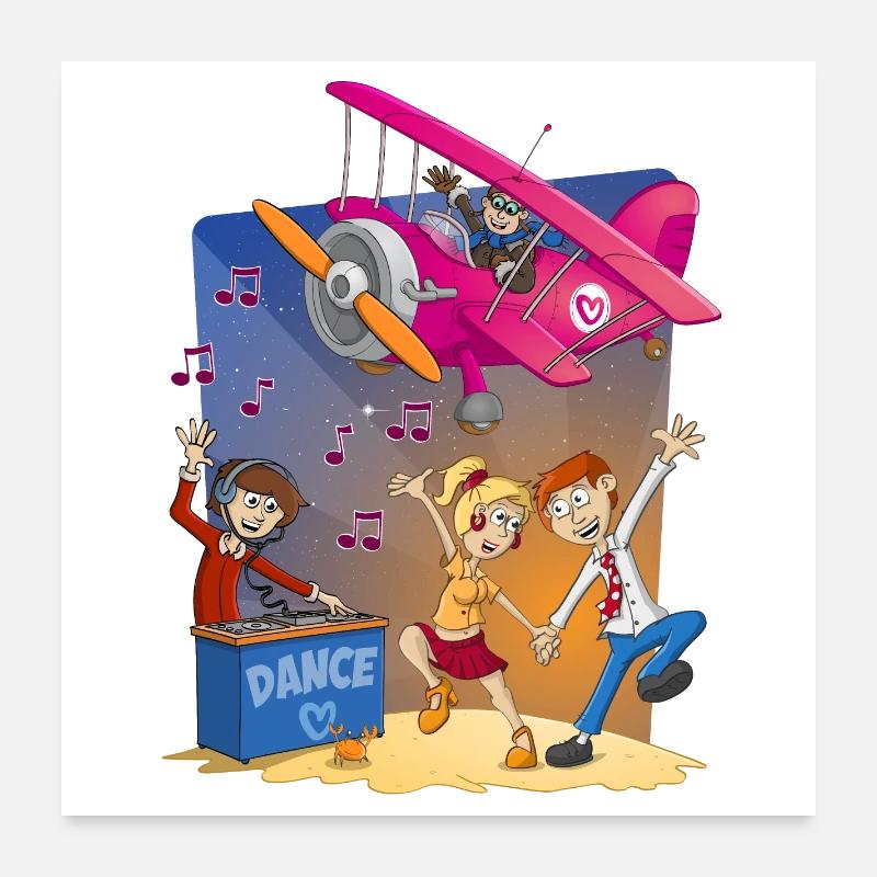 Dance, dance, dance, cheerful image Poster 24" x 24" (60x60 cm)
