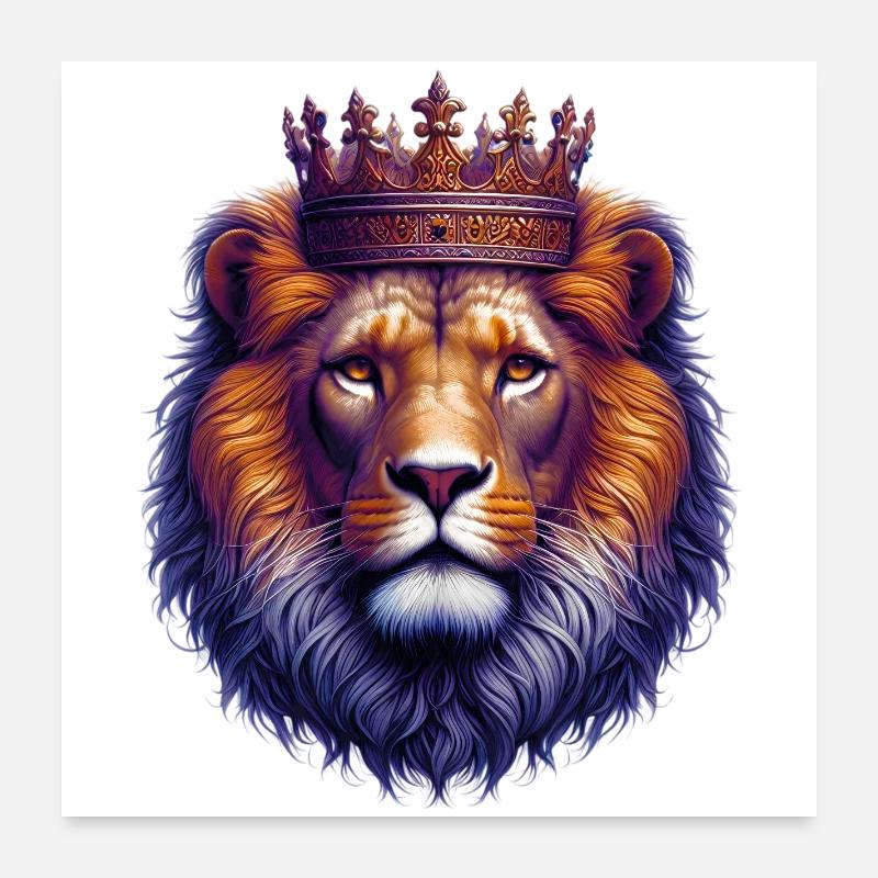 Lion Poster 60 x 60 cm