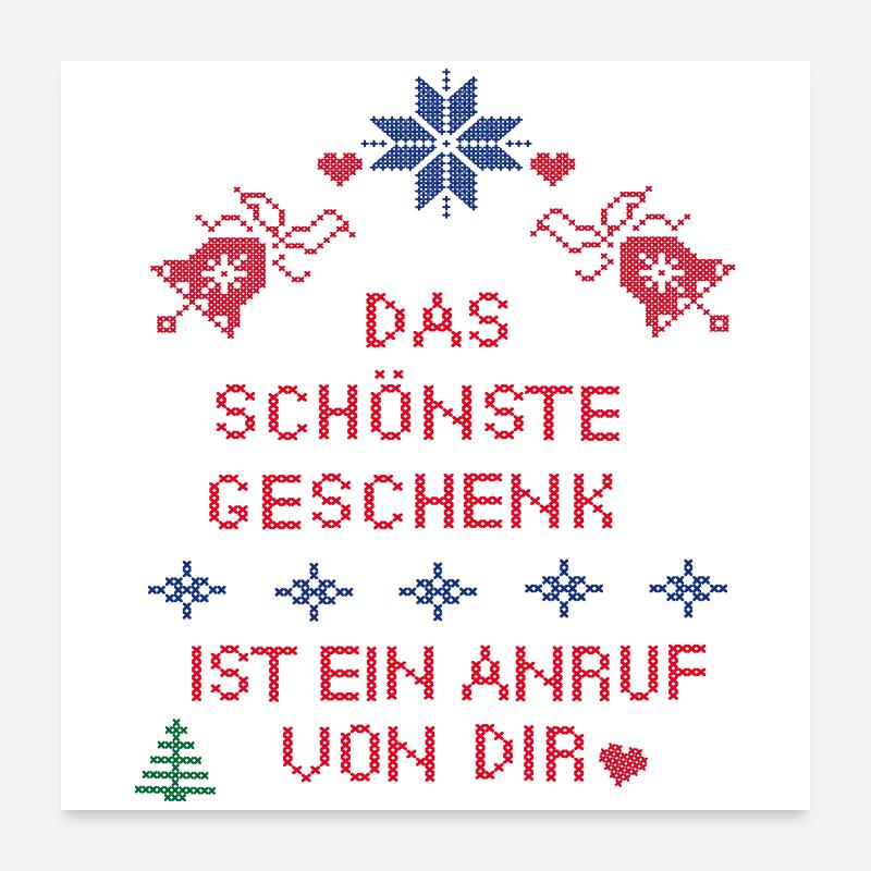 Geschenk Weihnachten Poster 60x60 cm