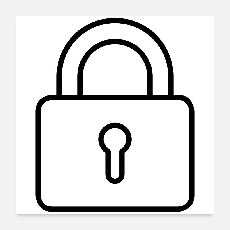 Padlock Poster 24" x 24" (60x60 cm)