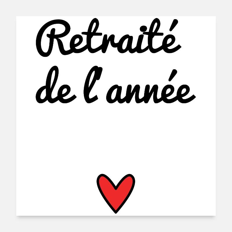 RETIREMENT. RETIREMENT. RETIRED. RETIREMENT. HEART Poster 24" x 24" (60x60 cm)