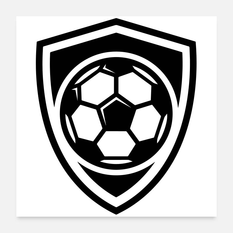 Fussball Wappen Schild Poster 60x60 cm