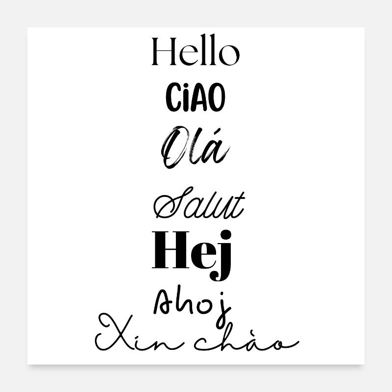 Hello Poster 60x60 cm