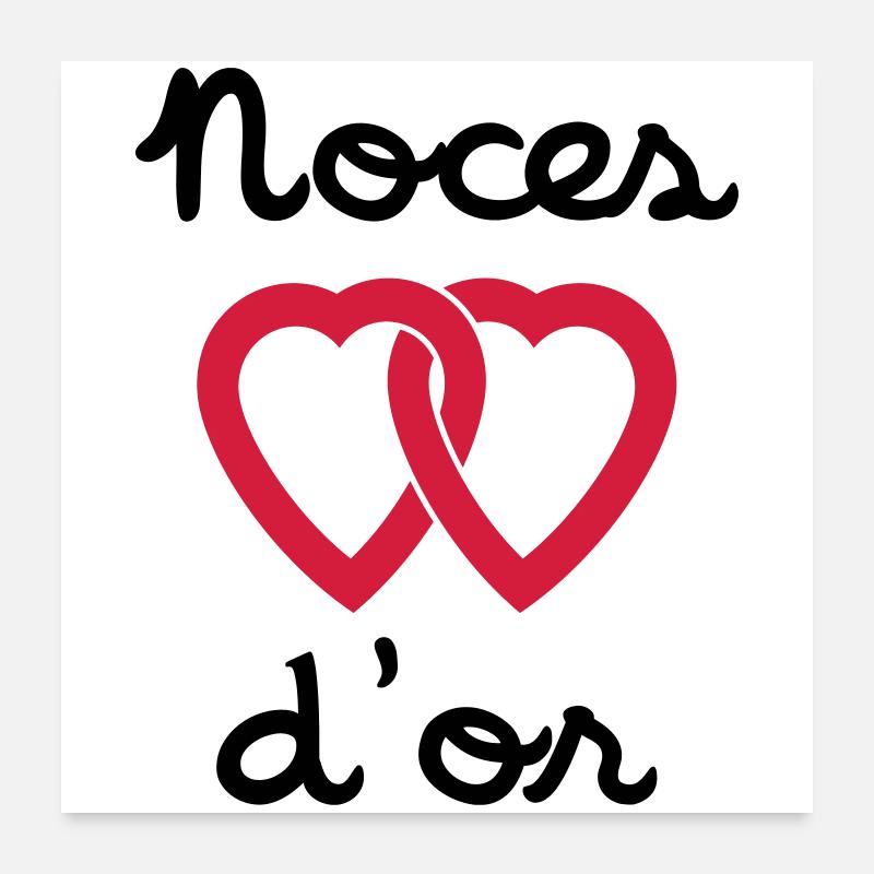 Noces d'or Poster 60 x 60 cm