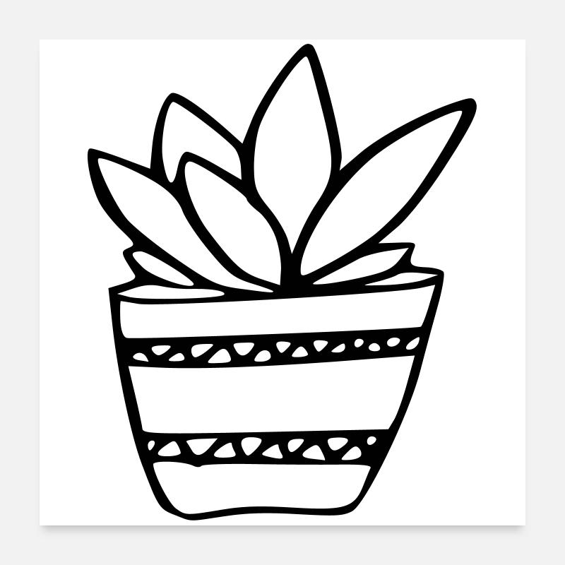 Pflanze Poster 60x60 cm