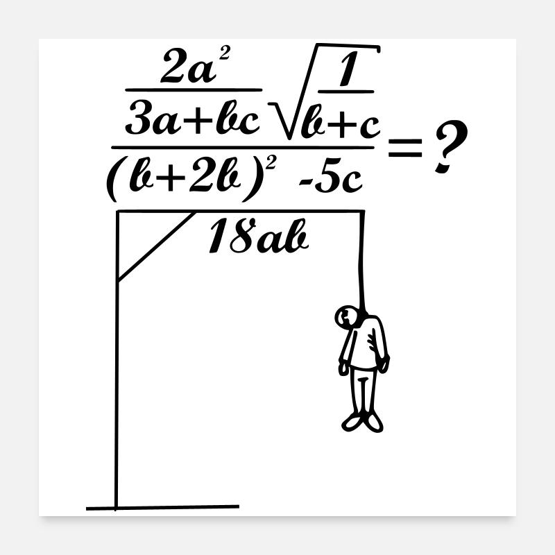 Mathe-Formel Poster 60x60 cm