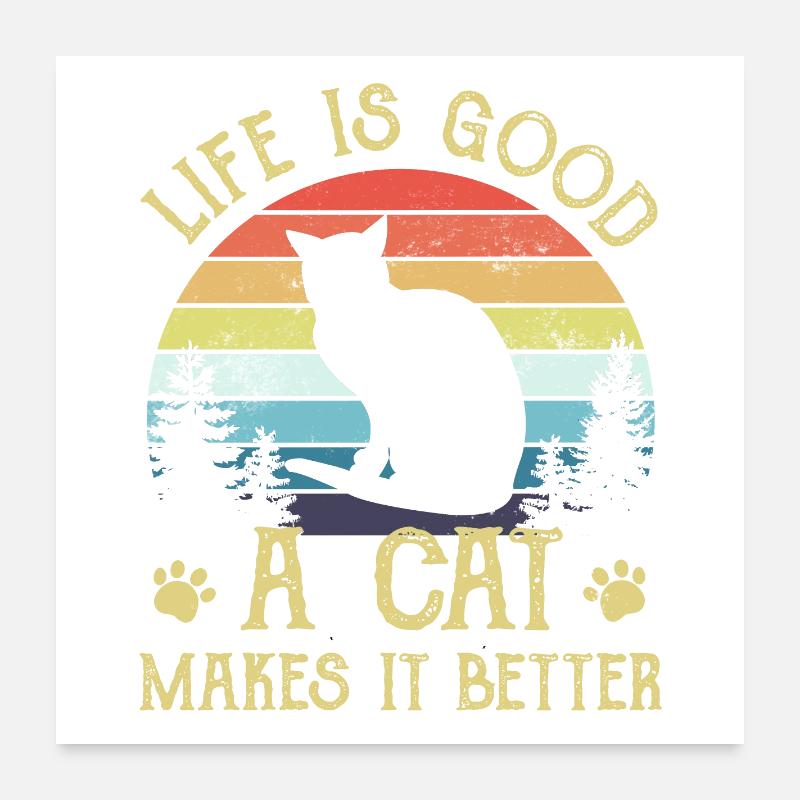 Cat Cats Poster 24" x 24" (60x60 cm)