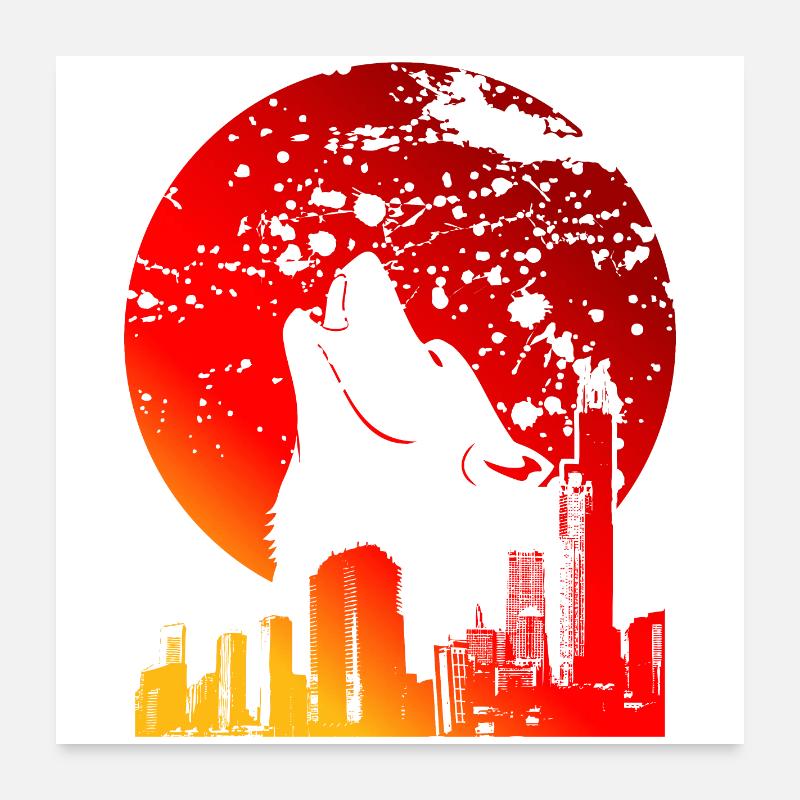 BLUTRAUCH | ROTE VOLLMOND-GESCHENKE Poster 60x60 cm