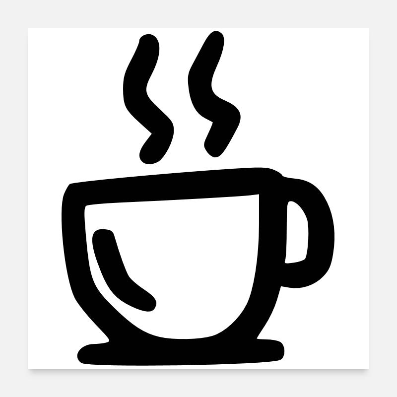 heiße Tasse Poster 60x60 cm