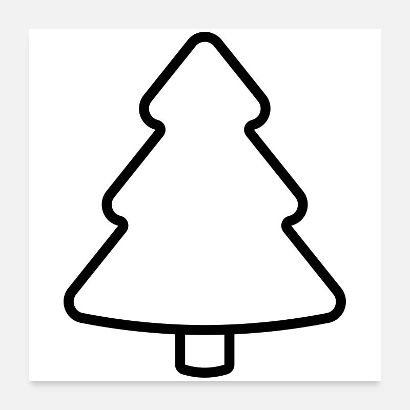 Arbre de Noël, sapin, sapin, Noël Poster 60 x 60 cm