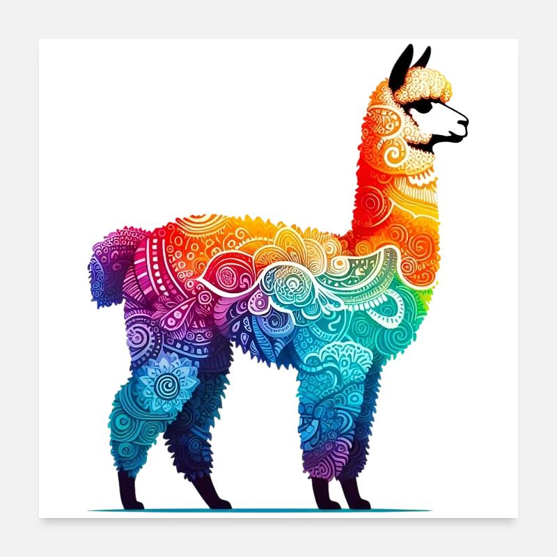 Alpaka Poster 60x60 cm
