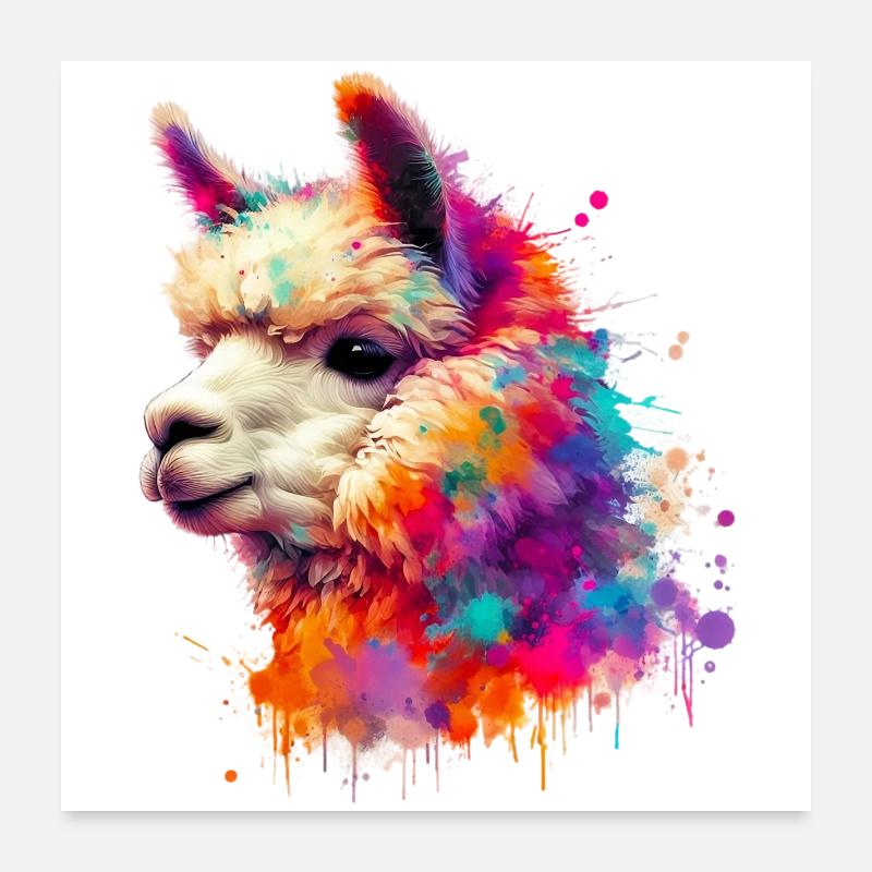 Alpaka Poster 60x60 cm