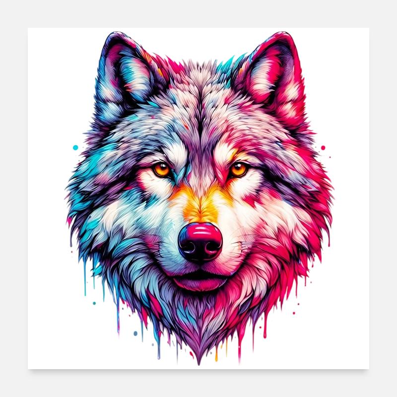 Loup Poster 60 x 60 cm