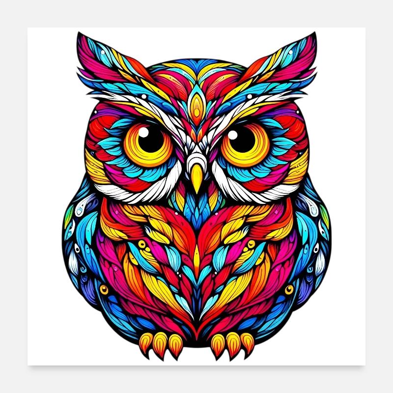Eule Poster 60x60 cm