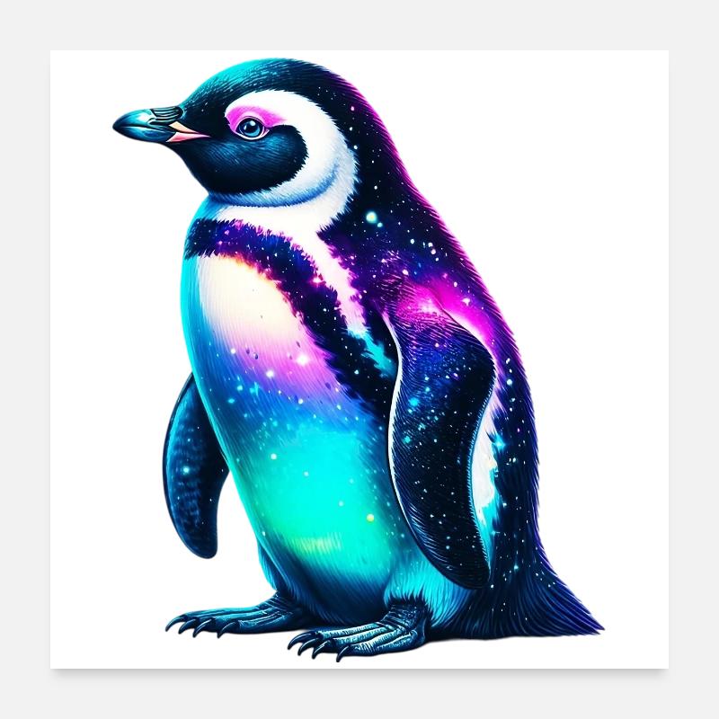 Aurora Borealis Penguin Poster 24" x 24" (60x60 cm)