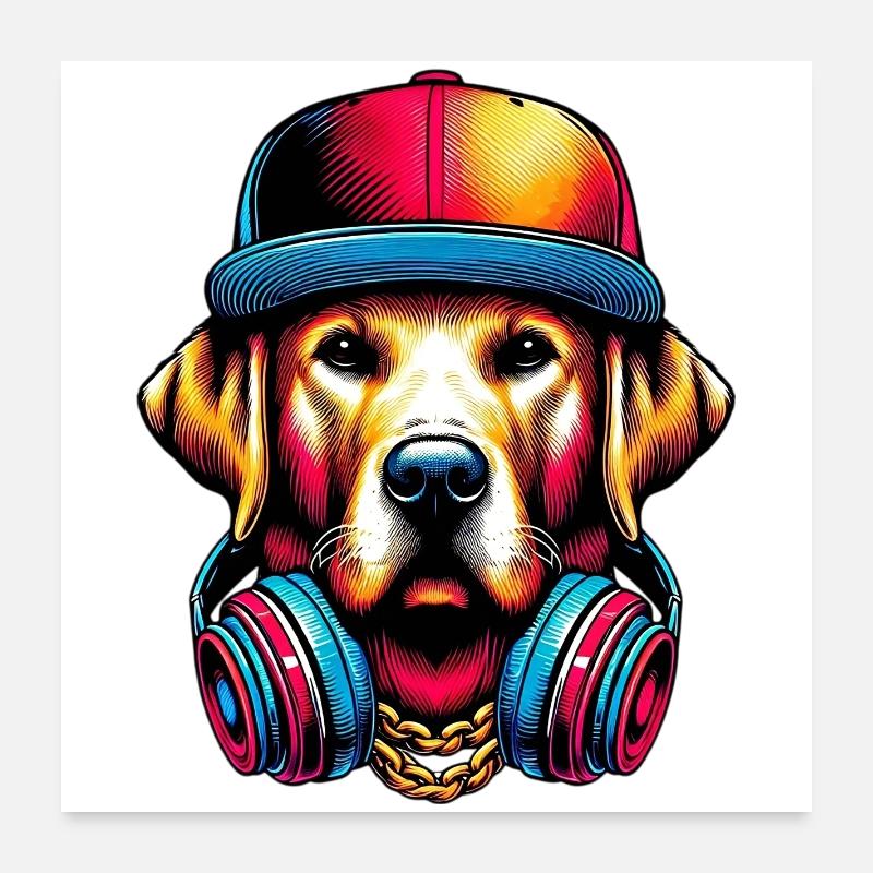 Hund Poster 60x60 cm