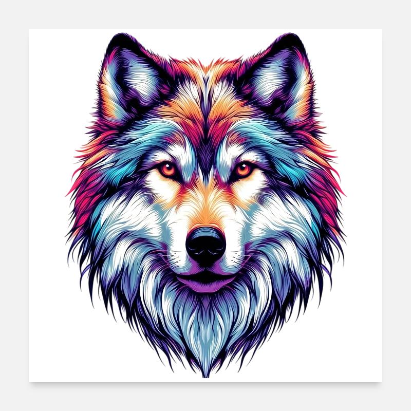Loup Poster 60 x 60 cm