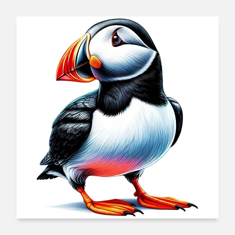 Macareux Poster 60 x 60 cm