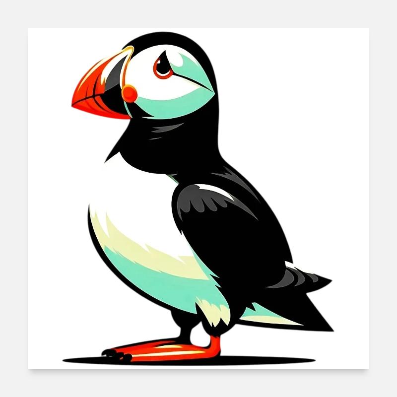 Papageitaucher Poster 60x60 cm