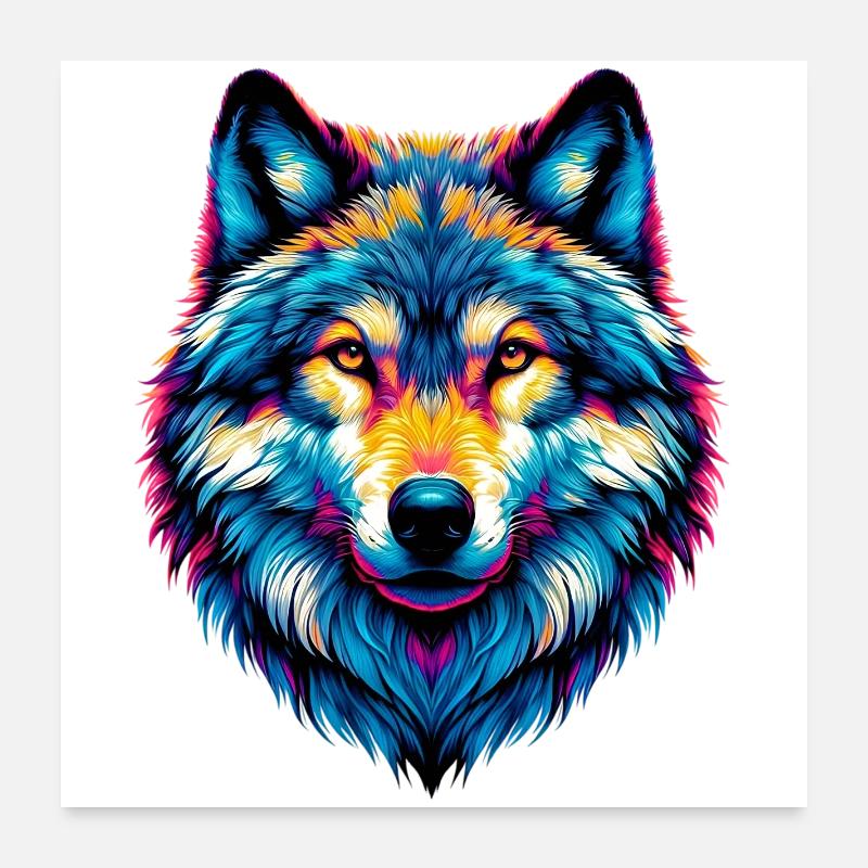Wolf Poster 60x60 cm