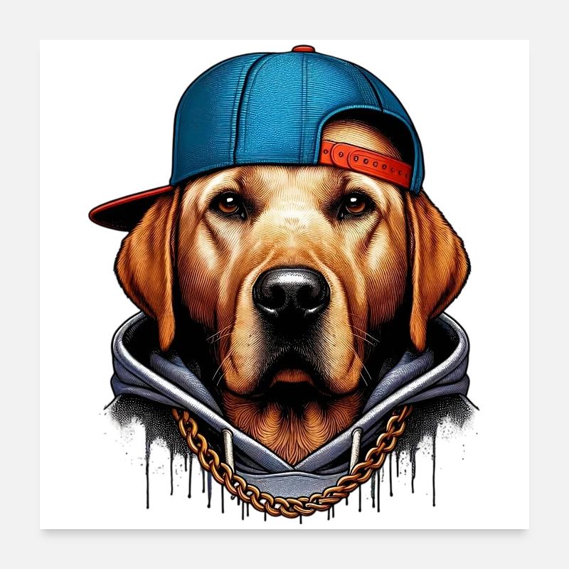 Hund Poster 60x60 cm