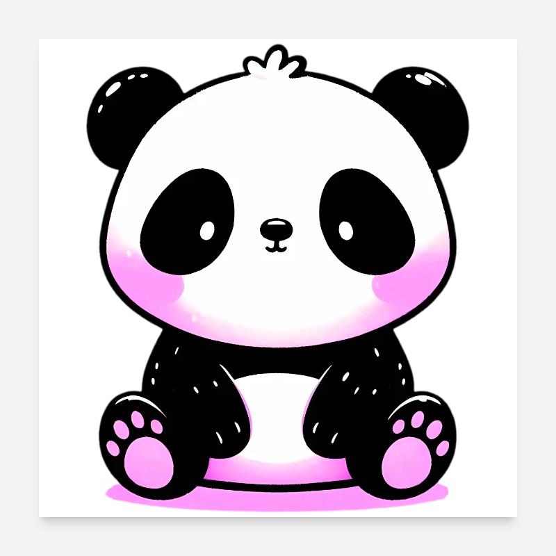 Panda Poster 60 x 60 cm