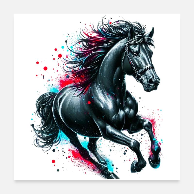 Pferd Poster 60x60 cm