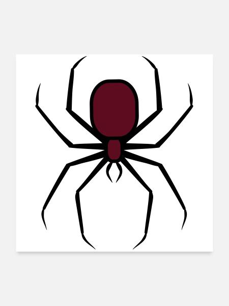 Gruselige Halloween Unheimliche Goth-Spinne 3 - Poster 60x60 cm - Weiß - Vorne