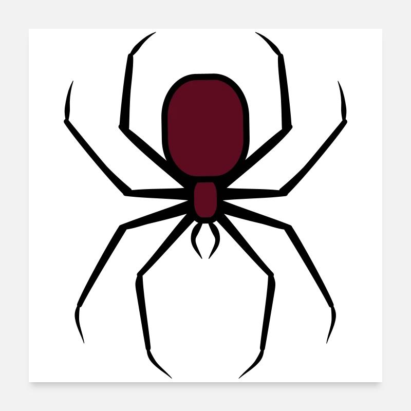 Spooky Halloween Creepy Goth Spider 3 Poster 24" x 24" (60x60 cm)