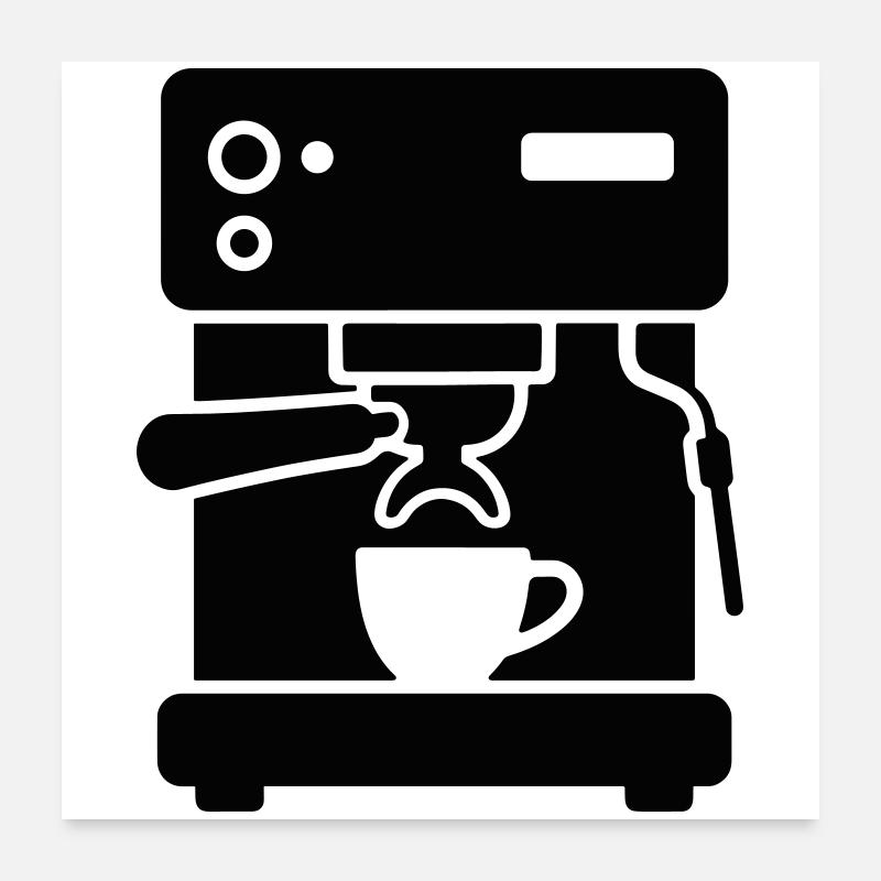 Siebträger Kaffeemaschine Poster 60x60 cm