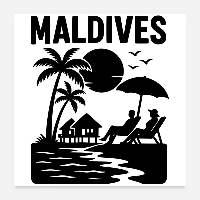Malediven Maldives Poster 24" x 24" (60x60 cm)