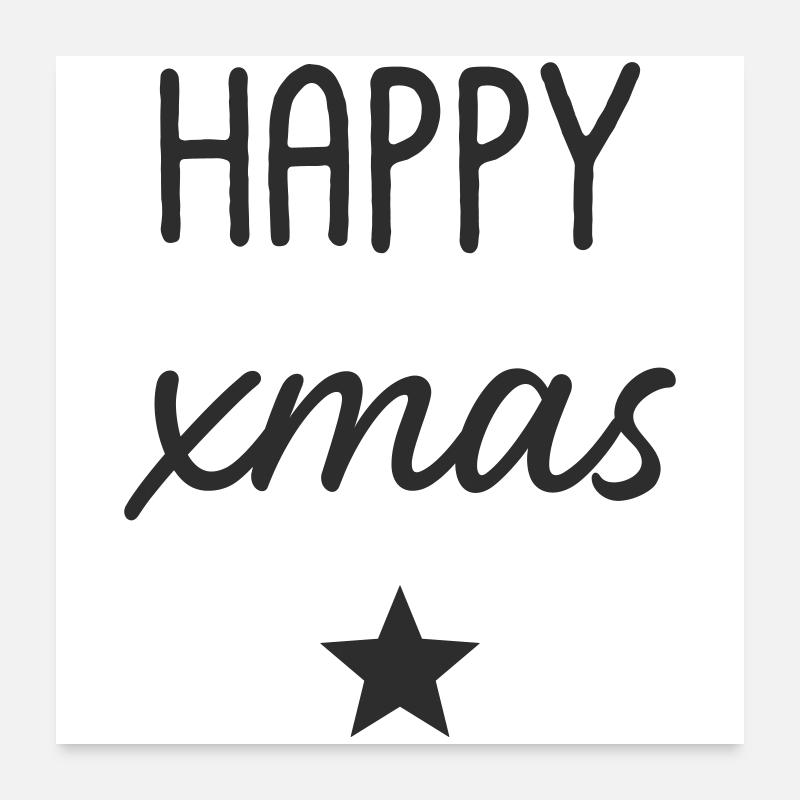 JOYEUX design d’étoile de Noël Poster 60 x 60 cm