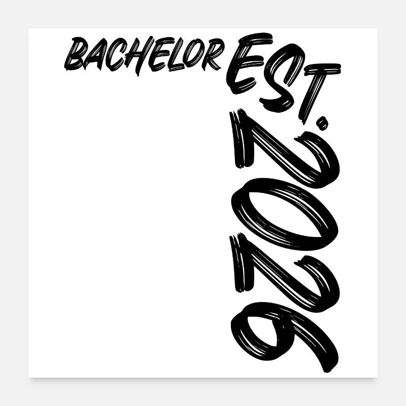 Bachelor Est. 2026 Poster 60x60 cm