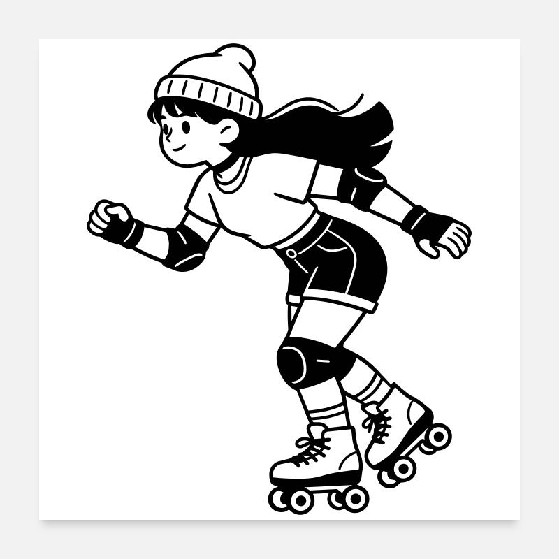 Rollschuhe Poster 60x60 cm