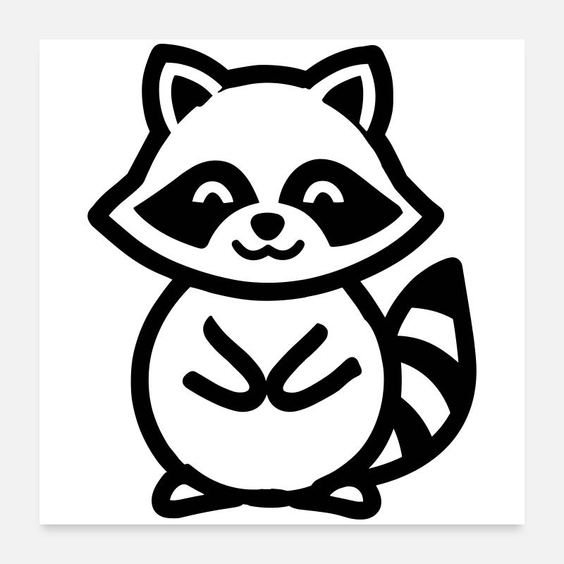 Waschbär Poster 60x60 cm