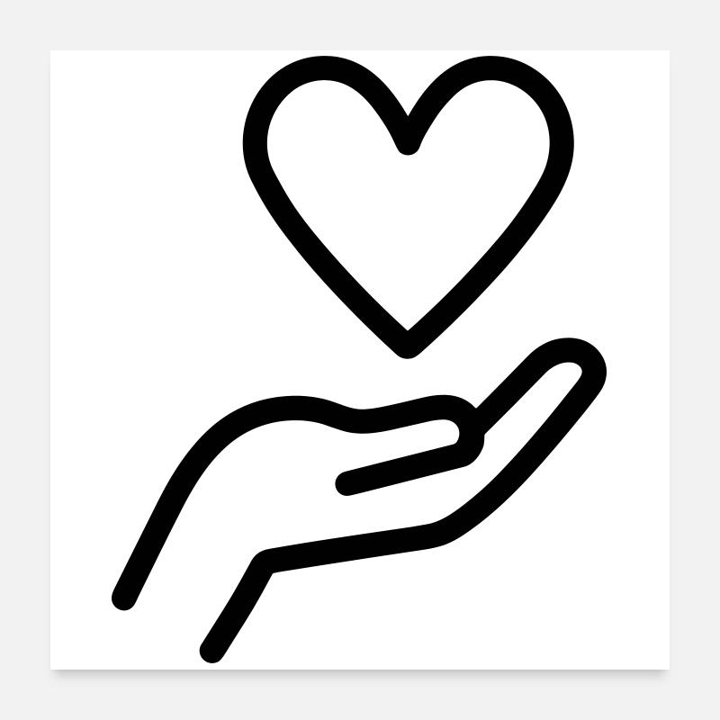 Give love Poster 24" x 24" (60x60 cm)