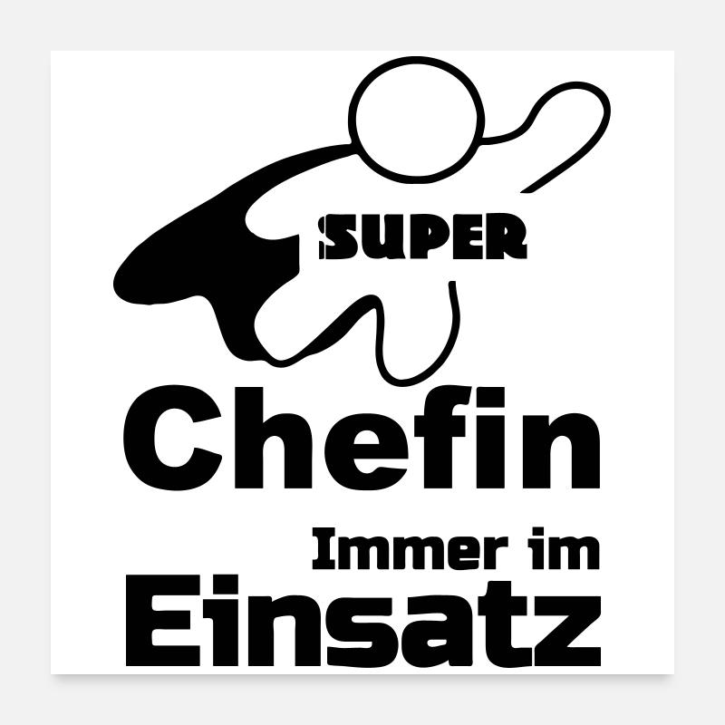 Super Chefin Geschenk Poster 60x60 cm