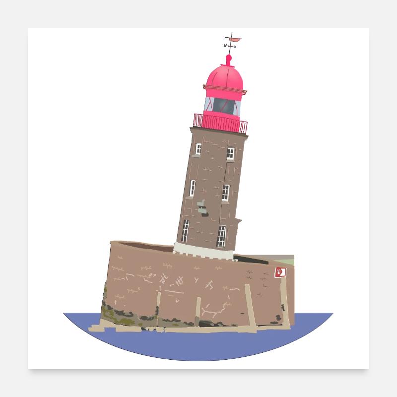 Der schiefe Turm von Bremerhaven ohne Text Poster 60x60 cm