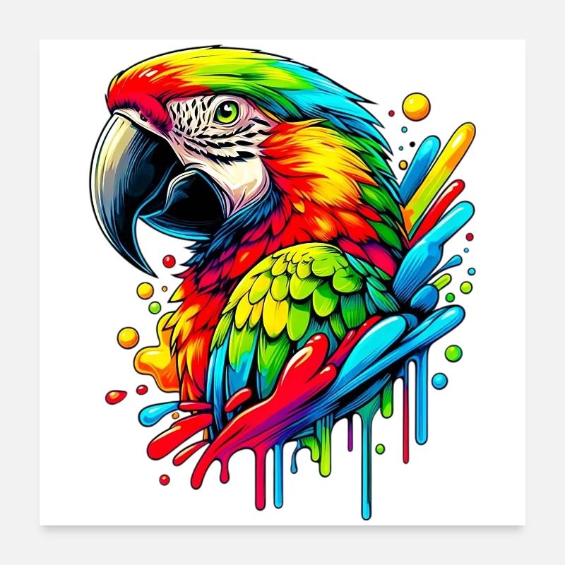 Parrot Poster 24" x 24" (60x60 cm)