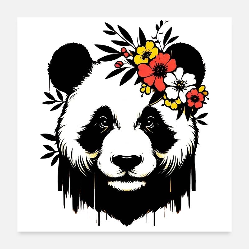 Panda Poster 60 x 60 cm