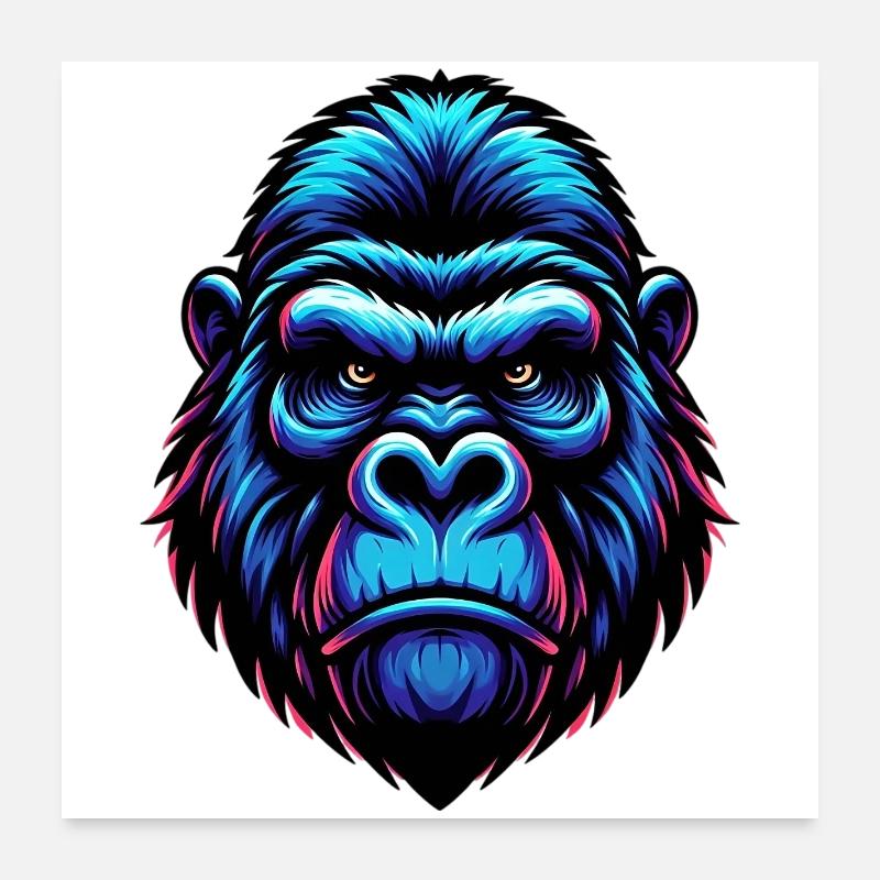 Gorille Poster 60 x 60 cm