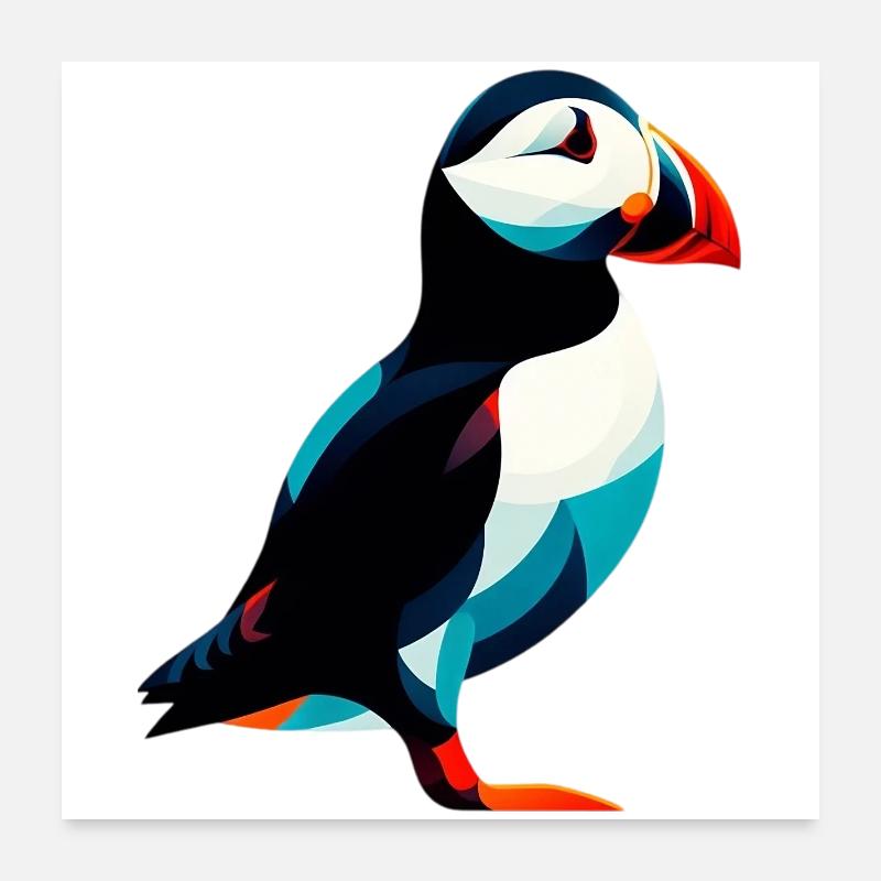 Macareux Poster 60 x 60 cm