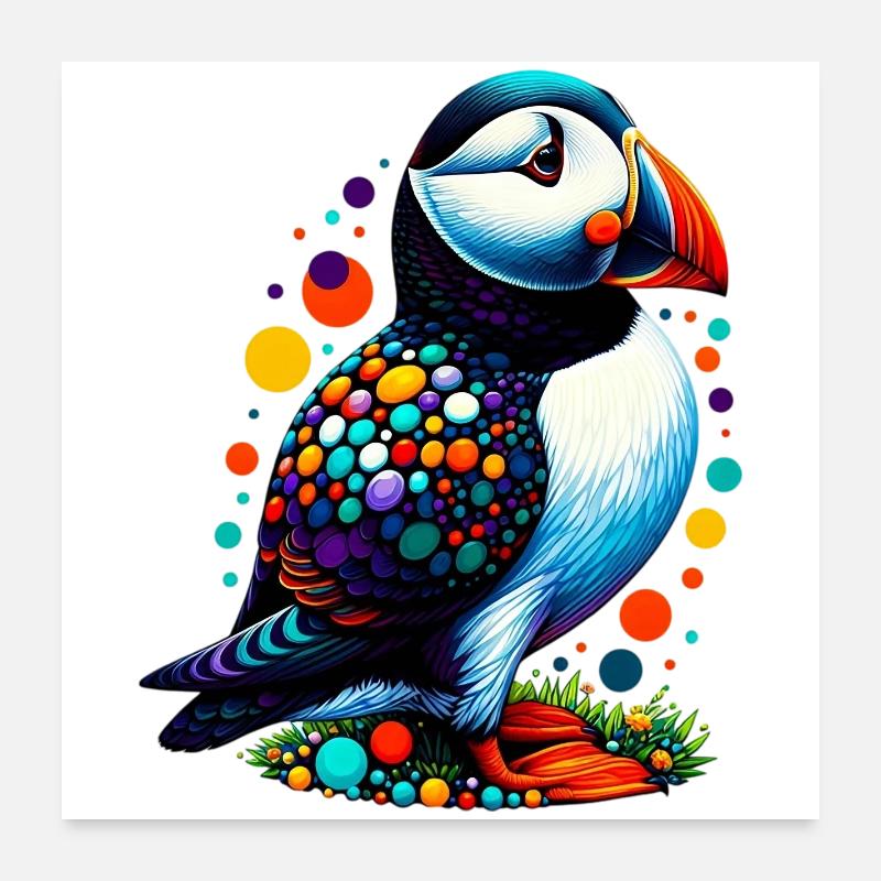 Macareux Poster 60 x 60 cm